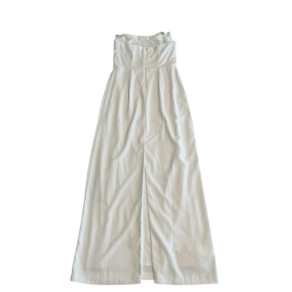 Abercrombie & Fitch White Maxi Bow Front Dress Medium
